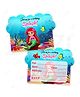 ZYOZI Mermaid Theme Invitation Cards, Birthday Invitation Card For Kids MultiColor - Pack Of 32