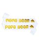 Zyozi Mama Bear & Papa Bear Baby Shower Sash, Baby Shower Kit White - Pack Of 2