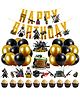 ZYOZI Pubg Theme Birthday Decoration Combo  Banner, Balloons, Cake and CupCake Topper Yellow Black - Pack of 37
