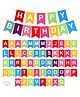 Zyozi MultiColor Customized Birthday Banner, Birthday Paper Banner with Name - Set of 1