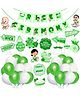 Zyozi Rice Ceremony Decorations Set Banner, Balloons & PhotoBooth Props - Pack Of 42 (Green & White)