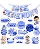 Zyozi Banner & Photo Booth Props For Rice Ceremony Decorations Items - Pack Of 17 (Blue)Pack of 42