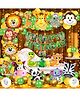 Zyozi Jungle Safari Theme Birthday Decorations Combo Multicolor - Pack Of 69