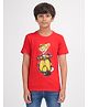 Zion Single Jersey Knit Half Sleeves TIger Printed Tee - Red