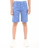 Zion Cotton Lycra Woven Floral Printed Chino Shorts - Blue