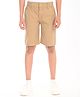 Zion Cotton Woven Solid Chino Shorts - Beige