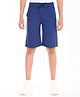 Zion Cotton Lycra Woven Solid Bermuda - Blue