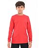 Zion Single Jersey Knit Full Sleeves Solid Tee - Red