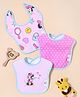 Babyhug Disney Premium Toddler Bibs Minnie Mouse Print Set of 3 - Pink| Soft Cotton Fabric with Snap Button| Feeding & Drooling Bibs| 6 to 24 Months| High Absorbent| Machine Washable| Infant Feeding