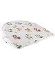 Bonfino Premium Memory Foam Pregnancy Wedge Pillow African Safari Print - Green and White