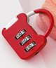 Small Luggage Lock with 3 Digit Number Lock - Red| Sturdy & Durable| Ideal for Trolleys, Air Bags, Duffle Bag, Suitcase