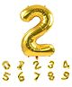 Décor Mantra 32 Inch Number Foil Balloon 2 For birthday Decorations Items-Gold Color-Pack of 1