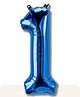 Décor Mantra 32 Inch Number Foil Balloon 1 For birthday Decorations Items-Blue Color-Pack of 1