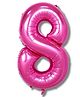 Décor Mantra 32 Inch Number Foil Balloon 8 For birthday Decorations Items-Pink Color-Pack of 1