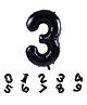 Décor Mantra 32 Inch Number Foil Balloon 3 For birthday Decorations Items-Black Color-Pack of 1