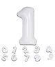 Décor Mantra 32 Inch Number Foil Balloon 1 For birthday Decorations Items-White Color-Pack of 1