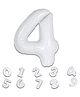 Décor Mantra 32 Inch Number Foil Balloon 4 For birthday Decorations Items-White Color-Pack of 1