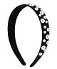 Aye Candy Pearls Embelished Hair Band - Black
