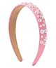 Aye Candy Pearls Embelished Hair Band - Pink
