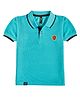 Earth Conscious Cotton Knit Half Sleeves Brand Name Patch Detailed Polo Tee - Rama Green