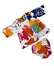 Tito Patito Cotton Rayon Woven Three Fourth Sleeves Abstract Printed Dress With Coordinating Blommer - Multi Colour