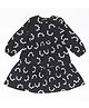 Tito Patito Woven Full Sleeves Abstract Printed Dress - Black