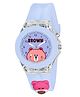 KIDSUN Bear Applique Detailed & Designed Glow In The Dark Strap Analogue Watch - Purple