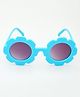 KIDSUN Floral Designed 100% UV Protection Round Sunglasses - Sky Blue