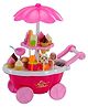 NEGOCIO Sterling Ice Cream Candy Cart 39 PCS Pretend Play Food Dessert and Cash Trolley Set Toy- PACK OF 1- COLOR MAY VARY