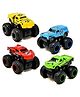 NEGOCIO Hot Wheels 4-Pack Diecast Monster Trucks Set with launcher - Ultimate Off-Road Adventure- PACK OF 1- COLOR MAY VARY