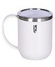 Jaypee Plus Cupshup Coffee Mug with Lid Stainless Steel Inner & Cover Insulated Tea Cup | BPA Free | Food Grade |Suitable for Gift, 400 ml, Ivory