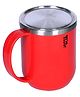 Jaypee Plus Cupshup Coffee Mug with Lid Stainless Steel Inner & Cover Insulated Tea Cup | BPA Free | Food Grade |Heat Retention|Suitable for Gift, 400 ml, Red