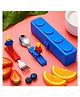 AEREX Building Blocks Spoon Set BPA-Free, Family Baby Spoon and Fork for Babies Kid-Friendly Cutlery Set with Safe & Durable Stainless Steel (304) for Boys and Girls