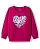 Honeyhap Premium 100% Cotton Knit Full Sleeves Sweatshirt With Text Print - Cerise