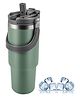 New Pinch 890ml Stainless Steel Leak-Proof Travel Tumbler Mug | Double Wall Vacuum Insulated Sipper Bottle with Straw & Lid | Ideal for Car, Office, Travel & Gym random color dispatch