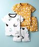 Kidi Wav Pack Of 2 Half Sleeves Birds & Abstract Printed Coordinating Tees & Shorts Set - Multi Colour
