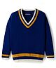 Pine Kids Knit Full Sleeves Solid Color Pullover Sweater - Navy Blue