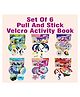 Littlefolks Set Of 6 Round Velcro Activity Books |Pull and Stick Montessori Toy|Reusable Stickers|Early learning Tool|Play and learn Kit|Travel Friendly|Age 1-5years