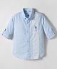 US Polo Assn Cotton Woven Full Sleeves Cut & Sew Shirt - Light Blue