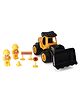 KiddyBuddy Friction Road Roller With Workers Toy - Yellow & Black