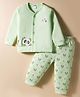 Tango Interlock Knit Full Sleeves Night Suit With Panda Print - Yellow