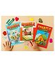 QIPS Sparkle Colouring Pad- Set of 3  Hoom Sweet Home, Good Habits & Festivals with Free Storybook & Sticker Sheet (3+ Years)