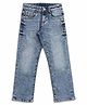 US Polo Assn Cotton Woven Full Length Relaxed Fit Washed Jeans - Light Blue