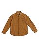 US Polo Assn Cotton Woven Full Sleeves Solid Shirt - Brown