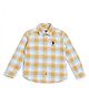 US Polo Assn Cotton Woven Full Sleeves Oxford Checks Shirt - Yellow
