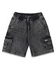 US Polo Assn Cotton Woven Solid Color Denim Shorts - Charcoal Grey