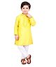 Vaanee Designz Cotton Blend Woven Full Sleeves Ethnic Embroidered Kurta Pyjama Set - Yellow