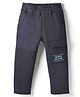 Doreme Knit Full Length Fleece  & Woollen Pant With Text Print - Navy Blue