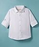 JASH KIDS Cotton Woven Full Sleeves Solid Colour Shirt - White