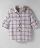 JASH KIDS Cotton Woven Full Sleeves Checkered Shirt - White